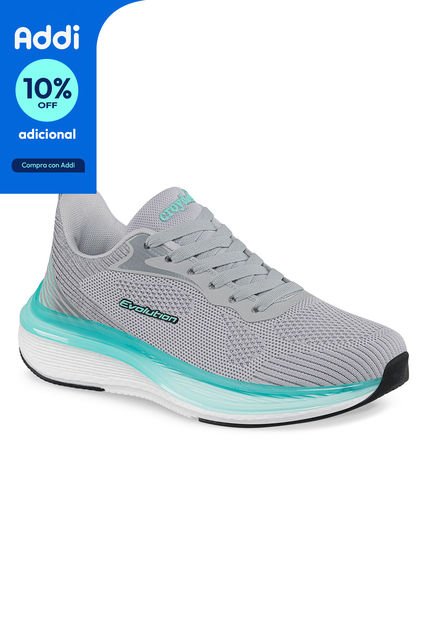 Tenis Running Zaron Gris Para Mujer Croydon