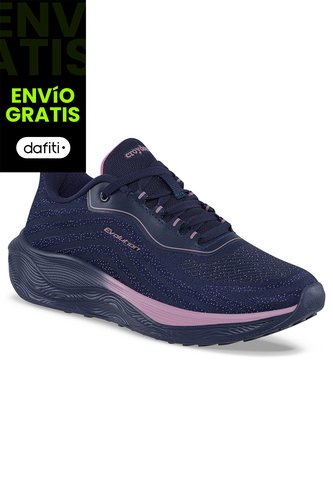 Tenis Running Seph Azul Osc-Fucsia Croydon Para Mujer Croydon