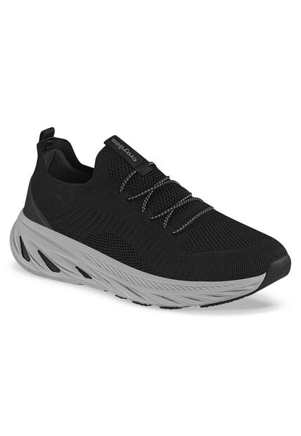 Tenis Para Caminar Sefican Negro Croydon Para Hombre