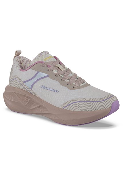 Tenis Running Junire Beige-Café Croydon Para Mujer