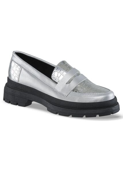 Mocasines Lyrica Plata Croydon Para Mujer