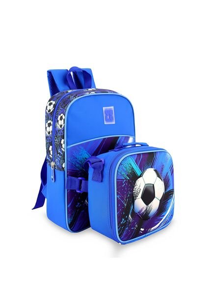 Morral + Lonchera Soccer Azul Croydon Para Niño