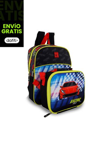 Morral + Lonchera Car Negro Para Niño Croydon Croydon