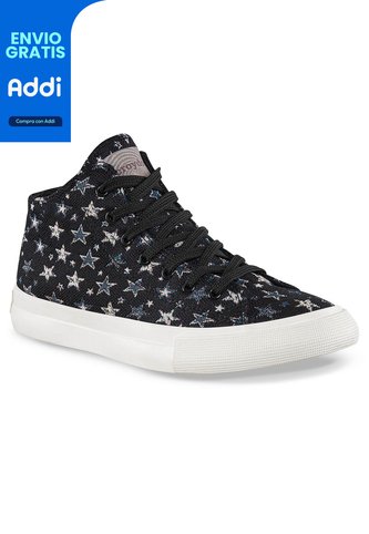 Botines Budur Alto Negro Croydon Para Mujer Croydon