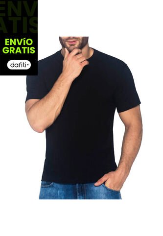 Camiseta Cuello Red Negro Para Hombre Croydon Croydon