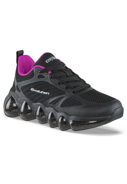Tenis Running Sitalo Negro-Fucsia Croydon Para Niña