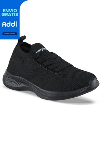 Tenis Para Caminar Stash Negro-Negro Croydon Para Mujer Croydon