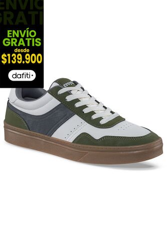 Tenis Casuales Hegol Beige-Verde Croydon Para Hombre Croydon