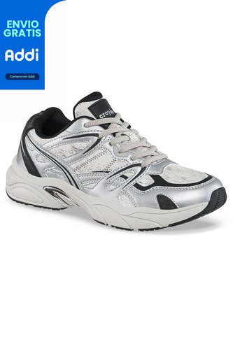 Tenis Urbanos Argame Gris-Negro Croydon Para Mujer Croydon