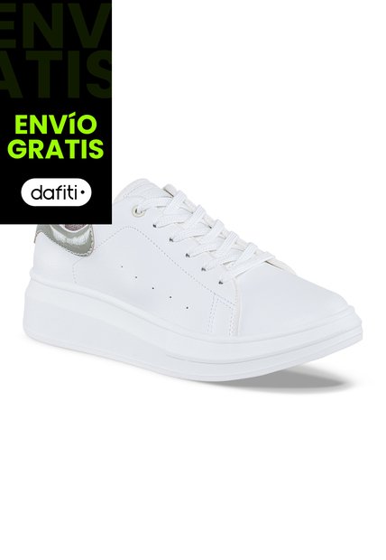 Tenis Urbanos Euforia Blanco-Verde Croydon Para Mujer