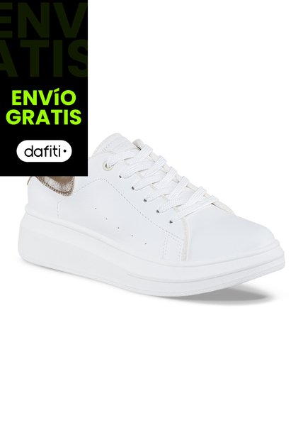 Tenis Urbanos Euforia Blanco-Café Croydon Para Mujer