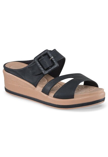 Sandalias Tacón Belkys Negro Croydon Para Mujer
