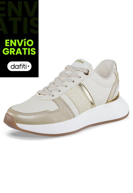 Tenis Urbanos Zamai Beige Croydon Para Mujer