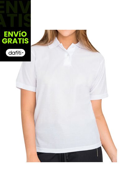 Camiseta Tipo Polo Blanco Para Hombre Y Mujer Croydon