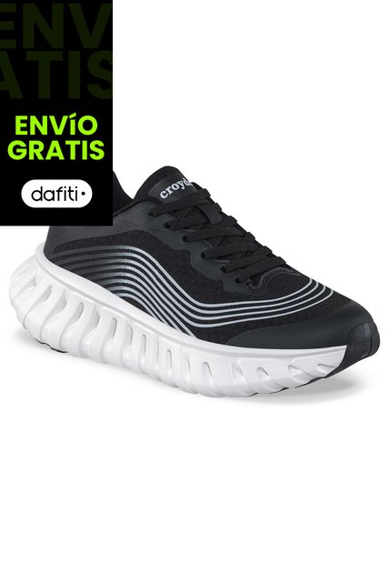Tenis Running Cezod Negro Croydon Para Mujer