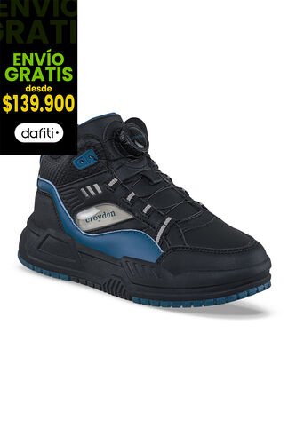 Tenis Urbanos Fomas Negro Croydon Para Niño Croydon