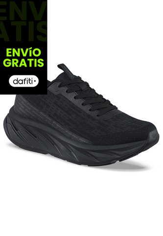 Tenis Running Hebar Negro-Negro Croydon Para Mujer Croydon