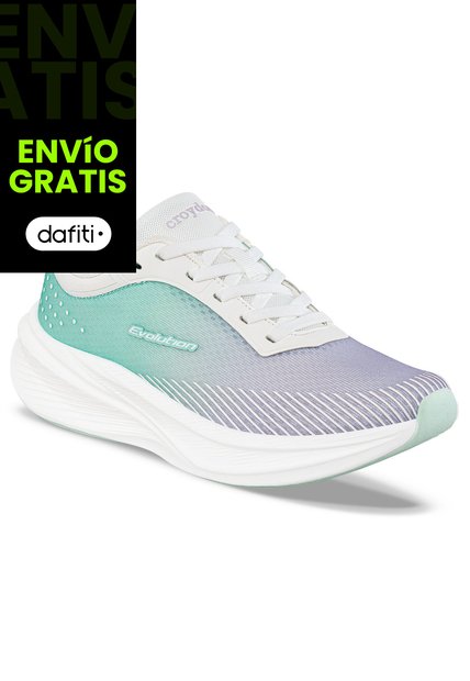 Tenis Running Vanel Mora-Azul Croydon Para Mujer