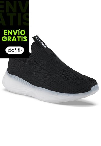 Tenis Para Caminar Shimin Negro-Blanco Croydon Para Hombre Croydon