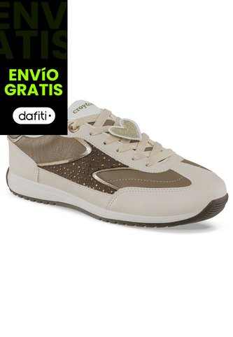 Tenis Urbanos Zuleika Beige-Café Croydon Para Mujer Croydon
