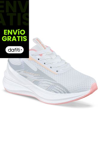Tenis Running Nelu Blanco-Rosa Croydon Para Niño Croydon