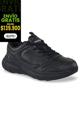 Tenis Colegio Lineax C Negro Croydon Para Niño Y Niña Croydon