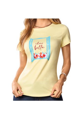 Camiseta Estampada Bella Amarillo Croydon Para Mujer Croydon