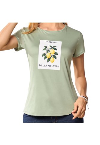 Camiseta Estampada Lamore Verde Claro Croydon Para Mujer Croydon