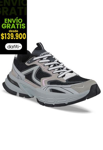 Tenis Urbanos Guxet Negro-Beige Croydon Para Mujer Croydon