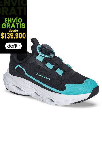 Tenis Running Graw Negro-Agua Croydon Para Niña Croydon