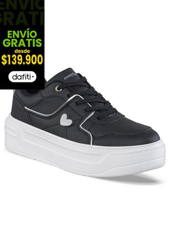 Tenis Casuales Mefos Negro Croydon Para Mujer Croydon
