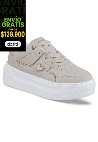 Tenis Casuales Mefos Beige Croydon Para Mujer Croydon