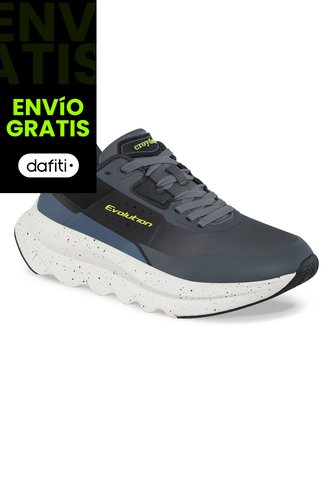 Tenis Running Shey Gris Osc-Negro Croydon Para Hombre Croydon