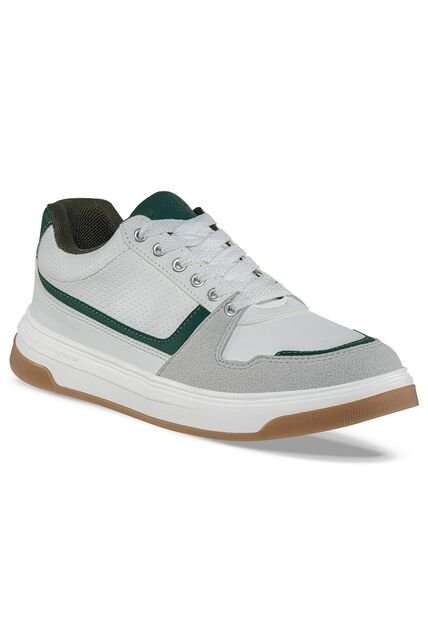 Tenis Urbanos Yorik Blanco-Verde Croydon Para Hombre
