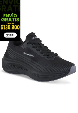Tenis Running Lafog Negro-Negro Croydon Para Mujer Croydon