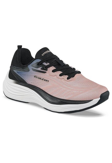 Tenis Running Marbu Rosa-Negro Croydon Para Mujer