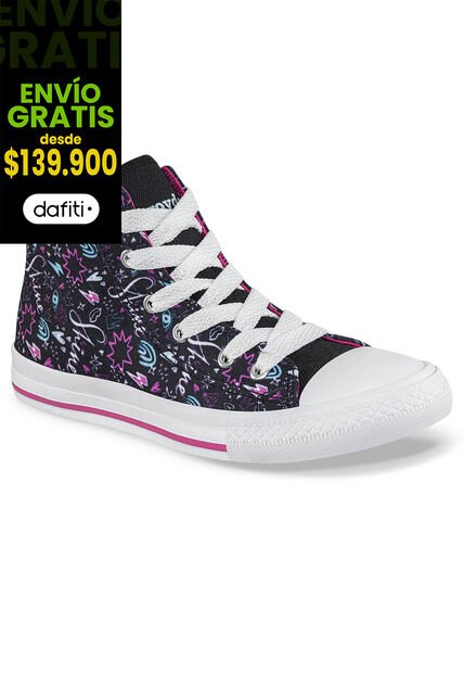 Botines Portia Alto Negro Croydon Para Niña