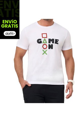 Camiseta Game Blanco Croydon Para Hombre Croydon