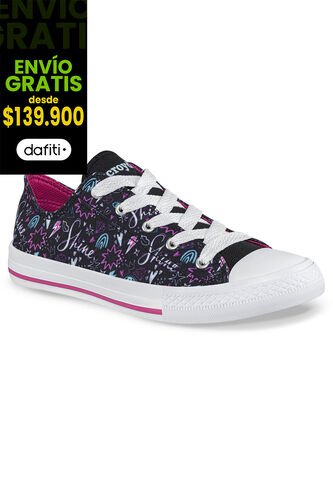 Tenis Casuales Portia Bajo Negro Croydon Para Niña Croydon