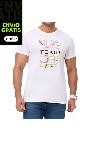Camiseta Tokio Blanco Croydon Para Hombre Croydon