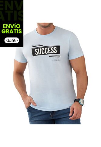 Camiseta Success Azul Celeste Croydon Para Hombre Croydon
