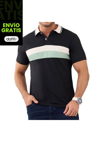 Camiseta Polo Edward Negro Croydon Para Hombre Croydon
