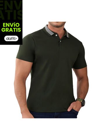 Camiseta Polo Pedro Verde Militar Croydon Para Hombre Croydon