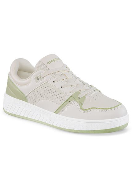 Tenis Urbanos Dagin Beige-Verde Croydon Para Mujer