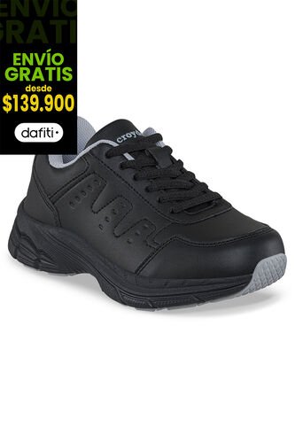Tenis Colegio Rezol C Negro Croydon Para Niño Y Niña Croydon