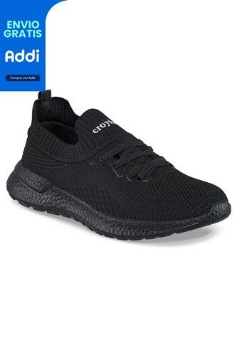 Tenis Para Caminar Azaley Negro-Negro Croydon Para Mujer Croydon