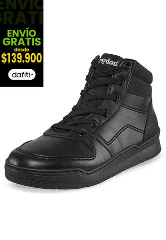 Tenis Colegio Roblo Bota Jr-2 Negro Croydon Para Niño Y Niña Croydon