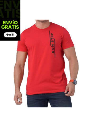 Camiseta Julian Estampada Rojo Croydon Para Hombre Croydon