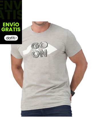 Camiseta Jeronimo Estampada Gris Croydon Para Hombre Croydon