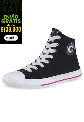 Botines Bubbie Alto Negro Croydon Para Niña Croydon